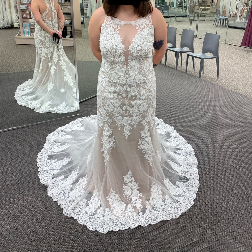 Illusion Sequin Floral Prom/Wedding Dress